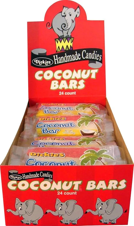 Dickies Coconut Slice Candy Bars: 24-Piece Display - Image 2