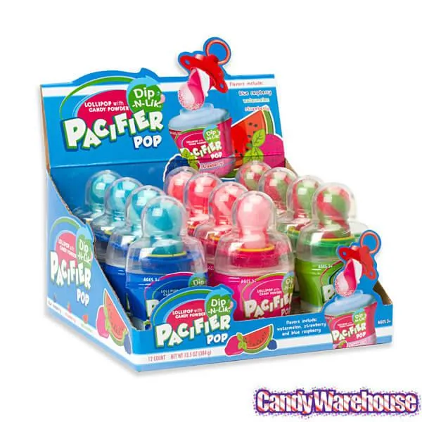 Dip-n-Lik Pacifier Pop Candy: 12-Piece Box - Image 4