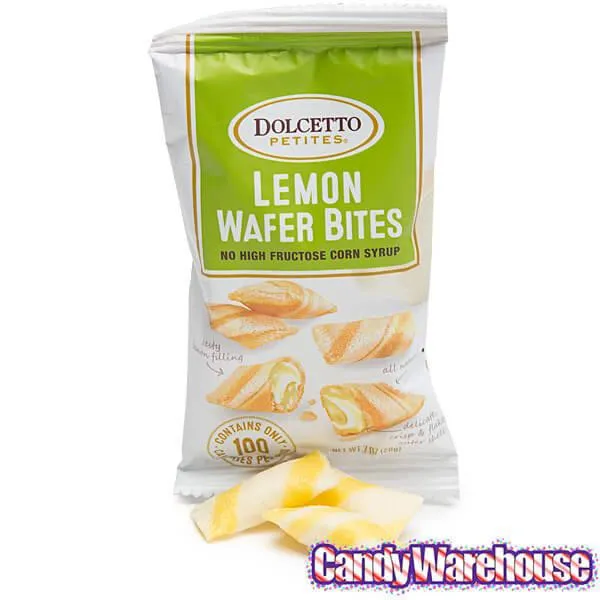 Dolcetto Lemon-Filled Wafer Bites Packs: 24-Piece Display - Image 3