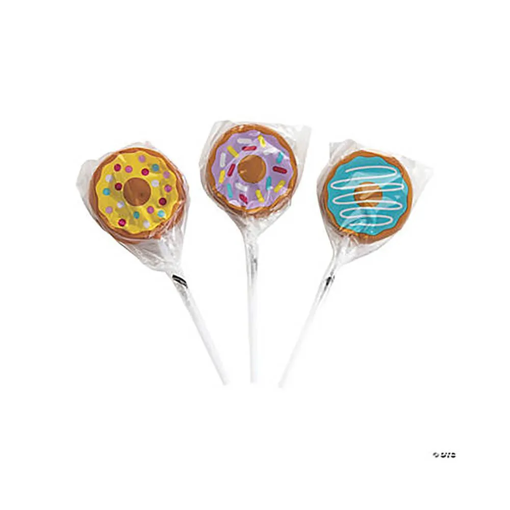 Donut Sprinkles Lollipops: 12-Piece Box