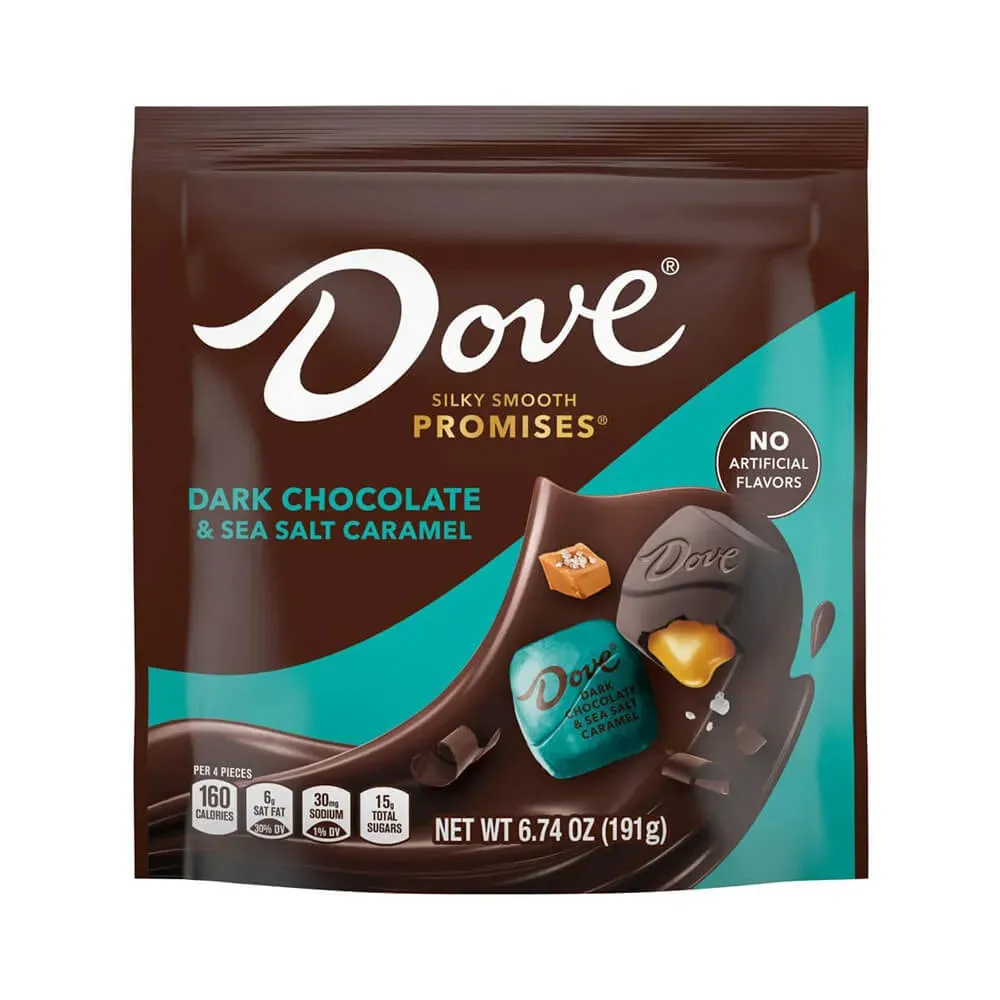 Dove Dark Chocolate Sea Salt Caramel Squares: 24-Piece Bag - Image 5