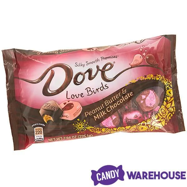 Dove Love Birds Peanut Butter Filled Milk Chocolate Squares: 30-Piece Bag - Image 4