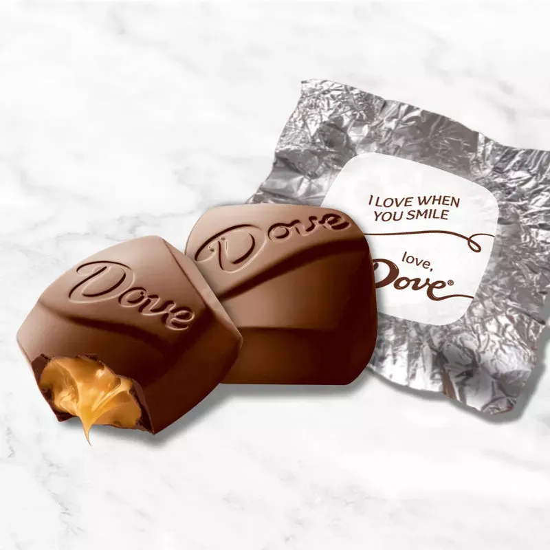 Dove Love Notes Caramel Filled Milk Chocolate Squares: 30-Piece Bag - Image 2
