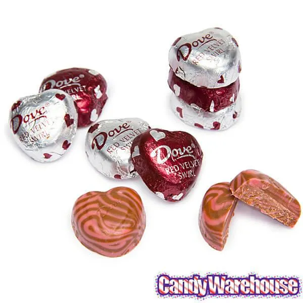 Dove Milk Chocolate and Red Velvet Swirl Valentine Hearts: 30-Piece Bag - Image 3