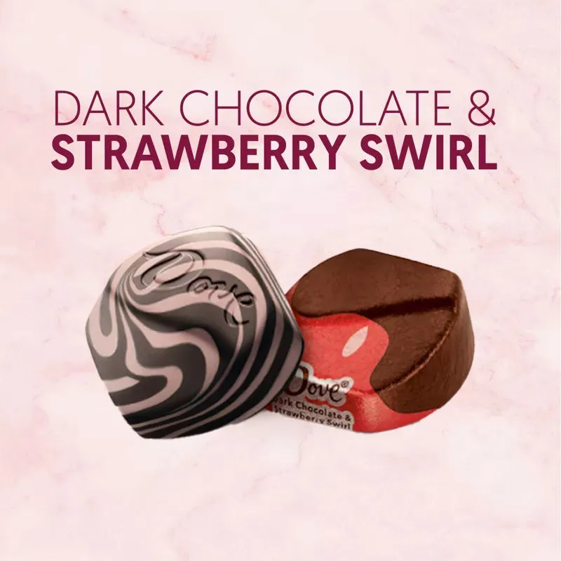 Dove Valentine's Dark Chocolate & Strawberry Swirl: 28-Piece Bag - Image 2