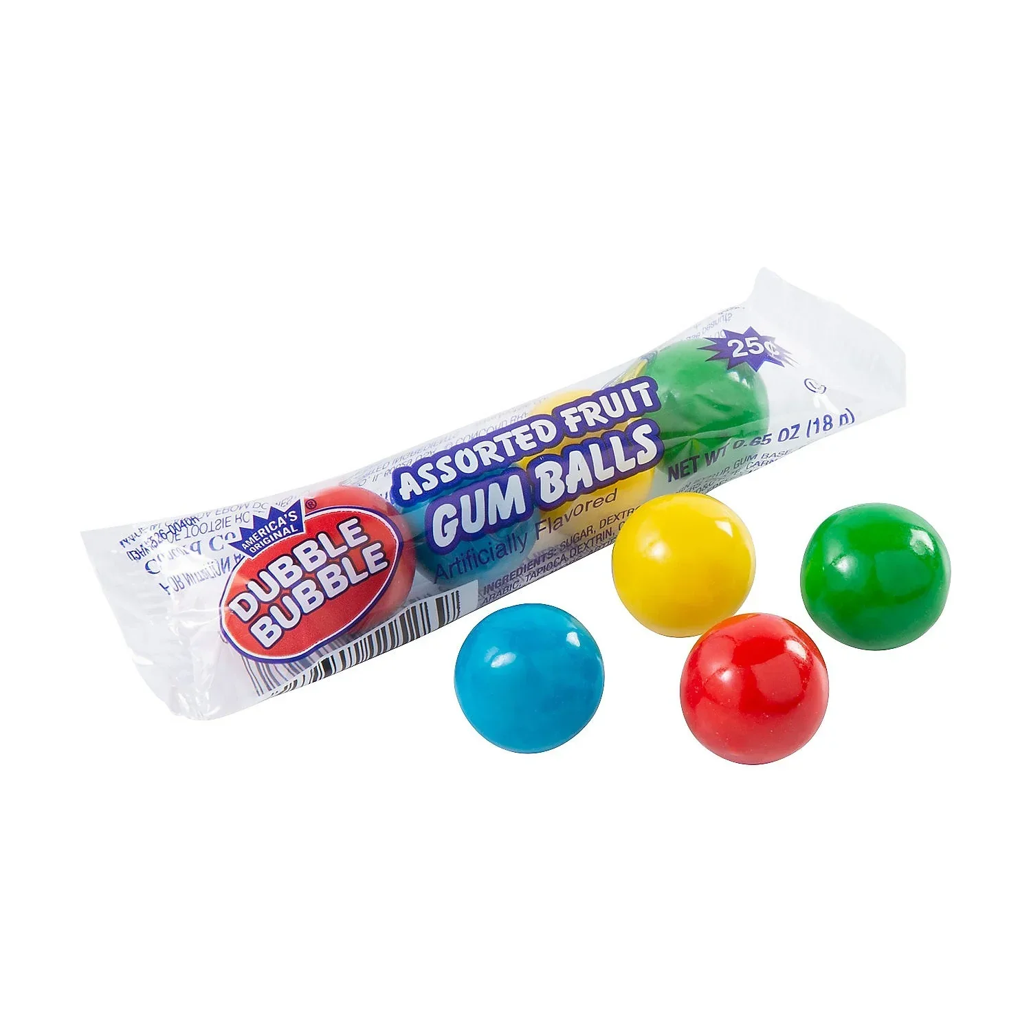 Dubble Bubble Assorted Gumballs Tubes: 36-Piece Box - Image 2