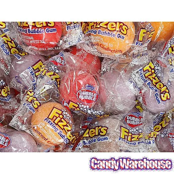 Dubble Bubble Fizzers Soda Pop Fizzling Bubble Gum: 170-Piece Tub - Image 3