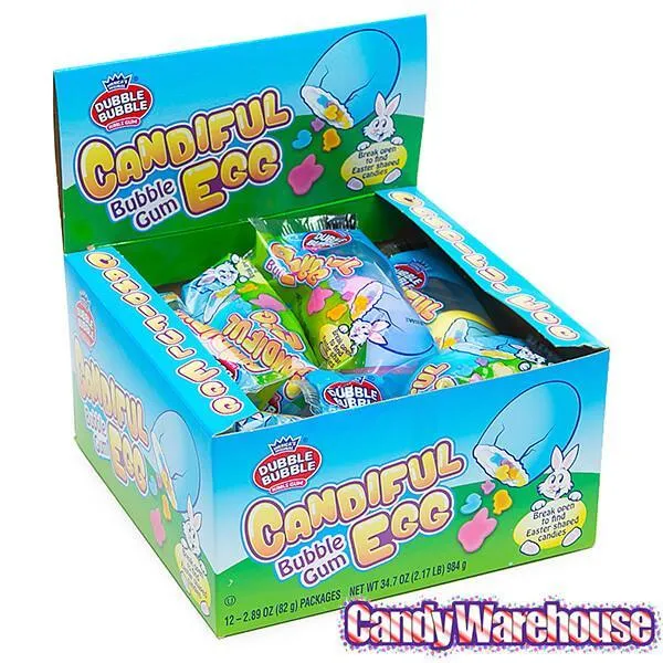 Dubble Bubble Giant Candiful Bubble Gum Eggs: 12-Piece Box - Image 3