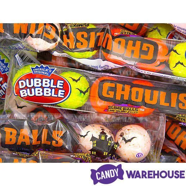 Dubble Bubble Halloween Ghoulish Gumballs 10-Ball Tubes: 24-Piece Box - Image 4