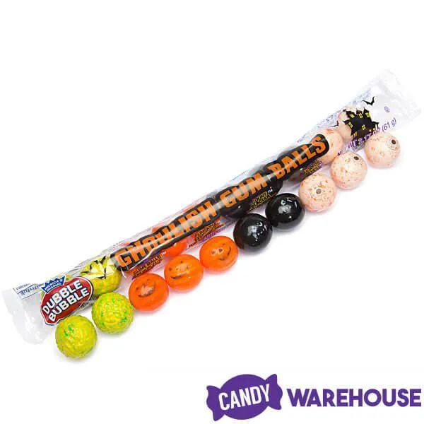 Dubble Bubble Halloween Ghoulish Gumballs 10-Ball Tubes: 24-Piece Box - Image 5