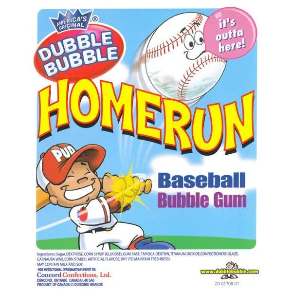 Dubble Bubble Home Run Baseball Gumballs: 240-Piece Tub - Image 5