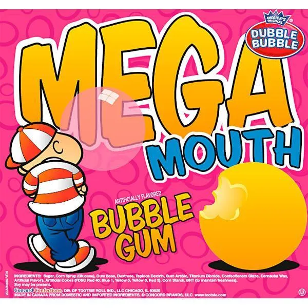 Dubble Bubble Mega Mouth 2-Inch Gumballs: 138-Piece Case - Image 4