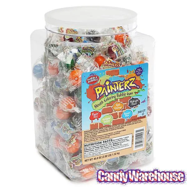 Dubble Bubble Painterz Mouth Coloring Bubble Gum: 240-Piece Tub - Image 3