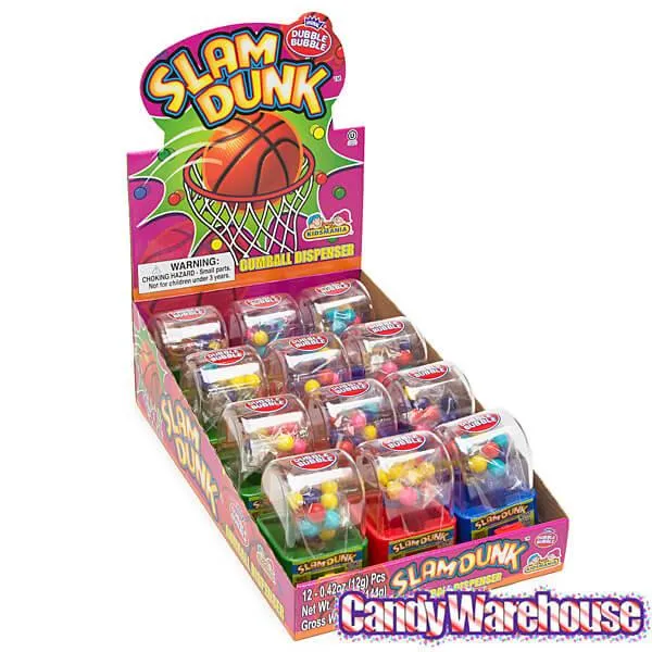 Slam Dunk Basketball Gumball Dispensers: 12-Piece Box - Image 3