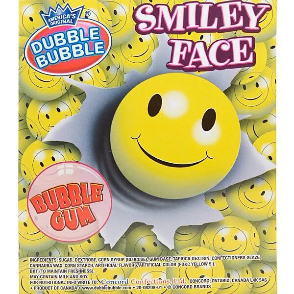 Dubble Bubble Smiley Face 1-Inch Gumballs: 850-Piece Case - Image 5