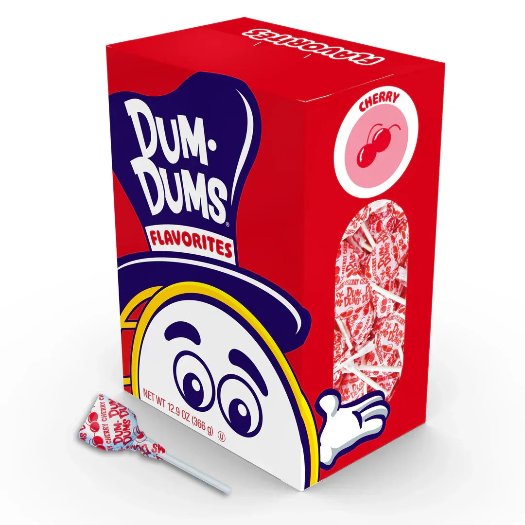 Dum Dums Pops - Cherry: 50-Piece Box - Image 2