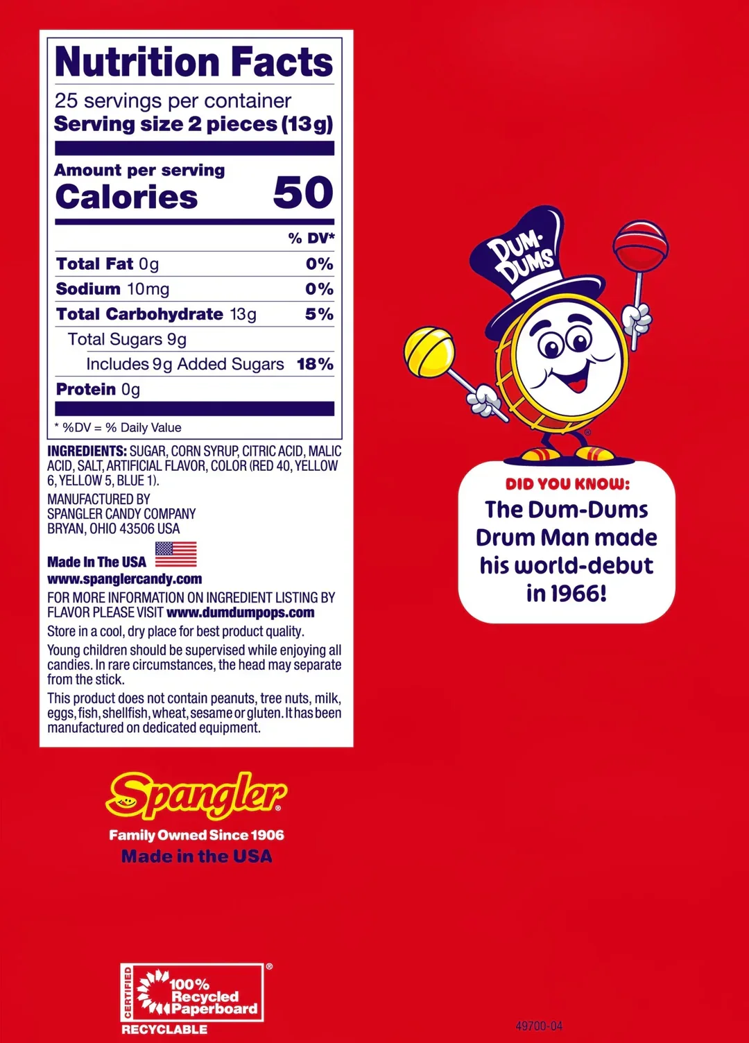 Dum Dums Pops - Cream Soda: 50-Piece Box - Image 3