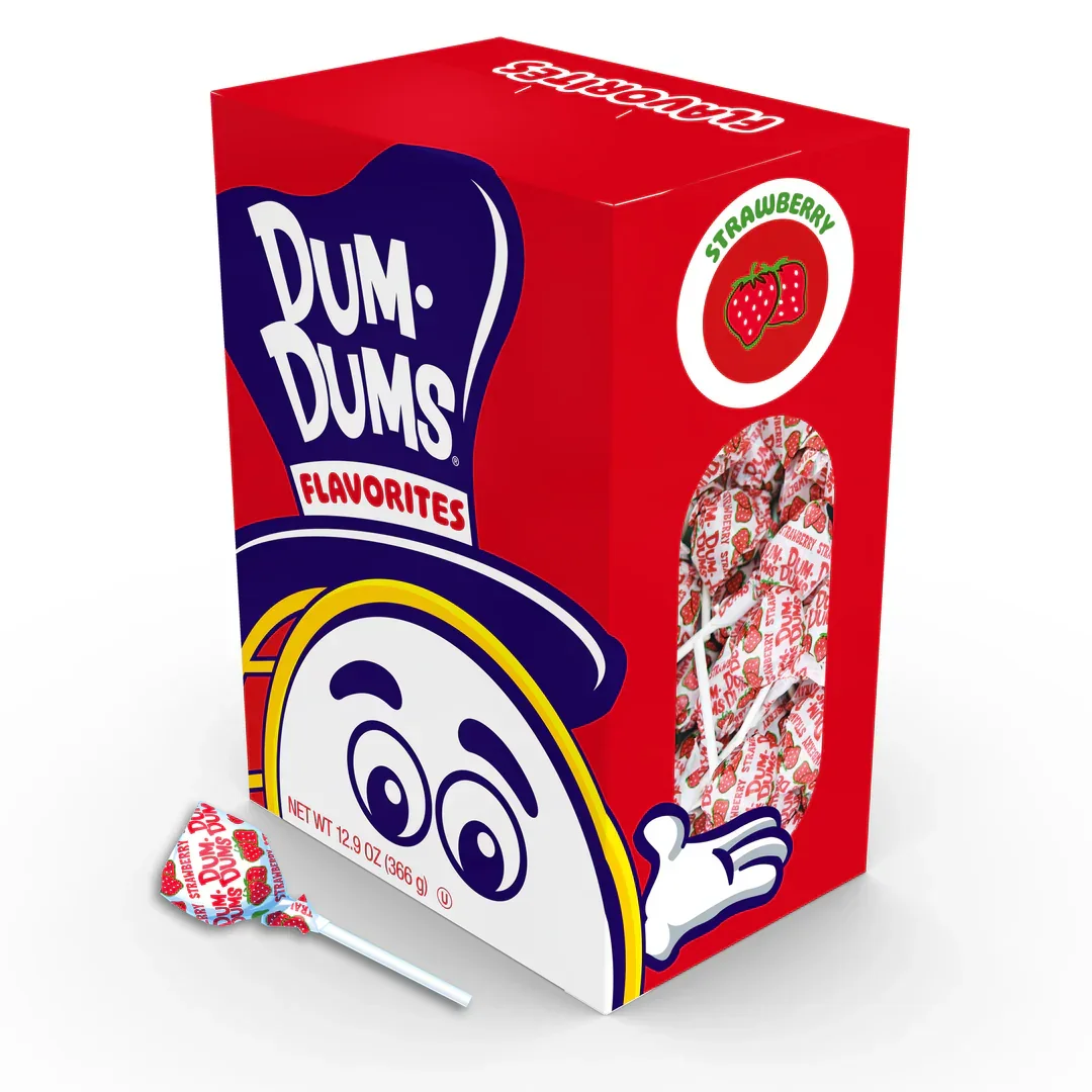 Dum Dums Pops - Strawberry: 50-Piece Box - Image 2
