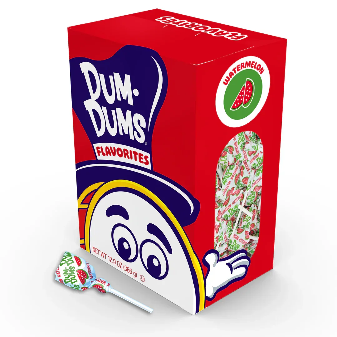 Dum Dums Pops - Watermelon: 50-Piece Box - Image 2