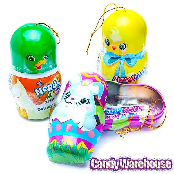Bee International Easter Candy SweeTarts & Nerds Tins: 12-Piece Box - Image 4