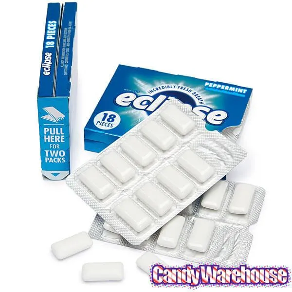Eclipse Sugar Free Tab Gum Packs - Peppermint: 8-Piece Box - Image 2