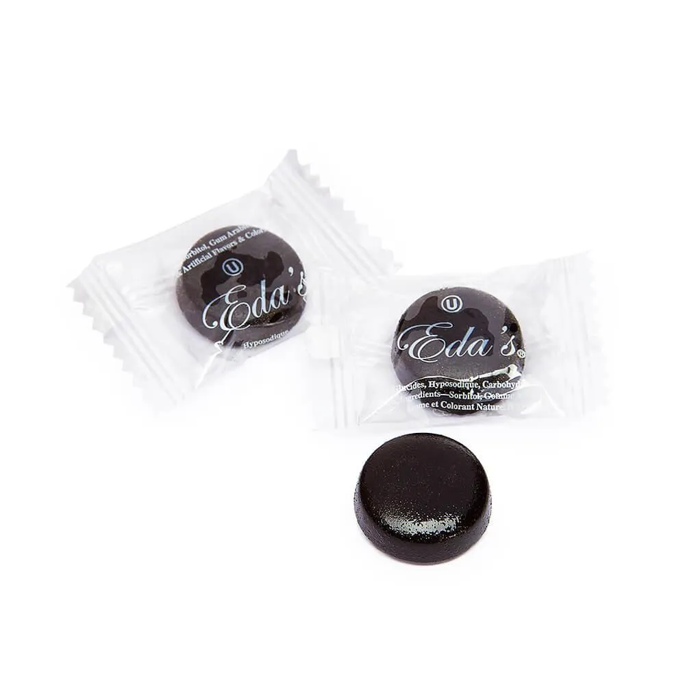 Eda's Sugar Free Hard Candy Drops - Black Licorice Peg Bags: 12-Piece Case - Image 2