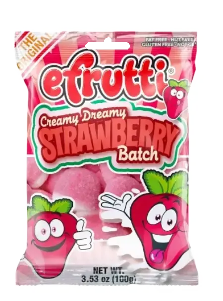 Efrutti Creamy Dreamy Strawberries Gummy: 12-Piece Case - Image 2