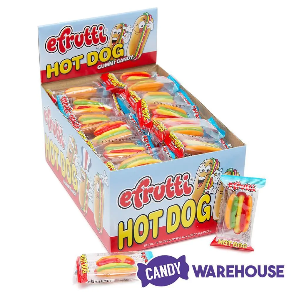 Efrutti Gummy Hot Dogs Candy: 60-Piece Box - Image 2