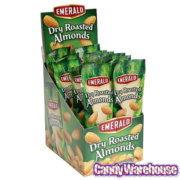 Emerald Dry Roasted Almonds 1.5-Ounce Bags: 12-Piece Box - Image 3