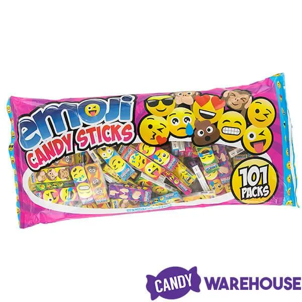 Emoji Character Candy Sticks 2-Packs: 100-Piece Bag - Image 3