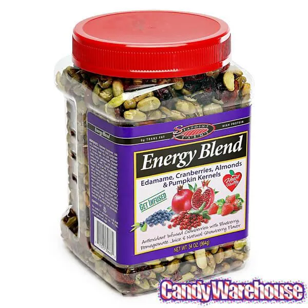 Energy Blend Assorted Snack Mix - Edamame, Cranberries, Almonds, & Pumpkin Kernels: 34-Ounce Tub - Image 2