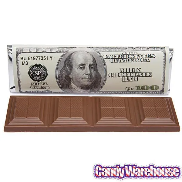 Espeez 100 Dollar Bill Milk Chocolate Bars: 24-Piece Box - Image 3