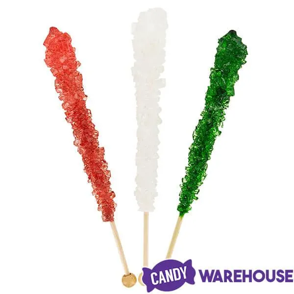 Espeez Rock Candy Crystal Sticks - Christmas Colors Assortment: 36-Piece Tub - Image 4
