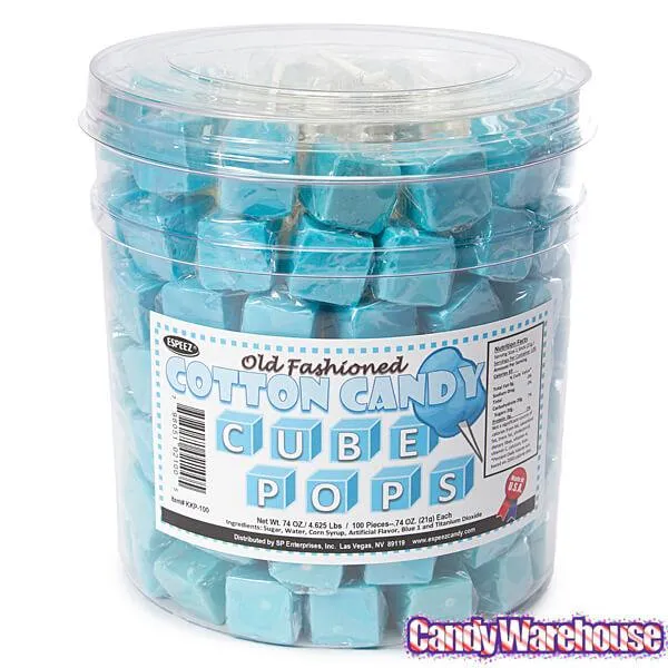 Espeez Cube Pops - Cotton Candy: 100-Piece Tub - Image 4