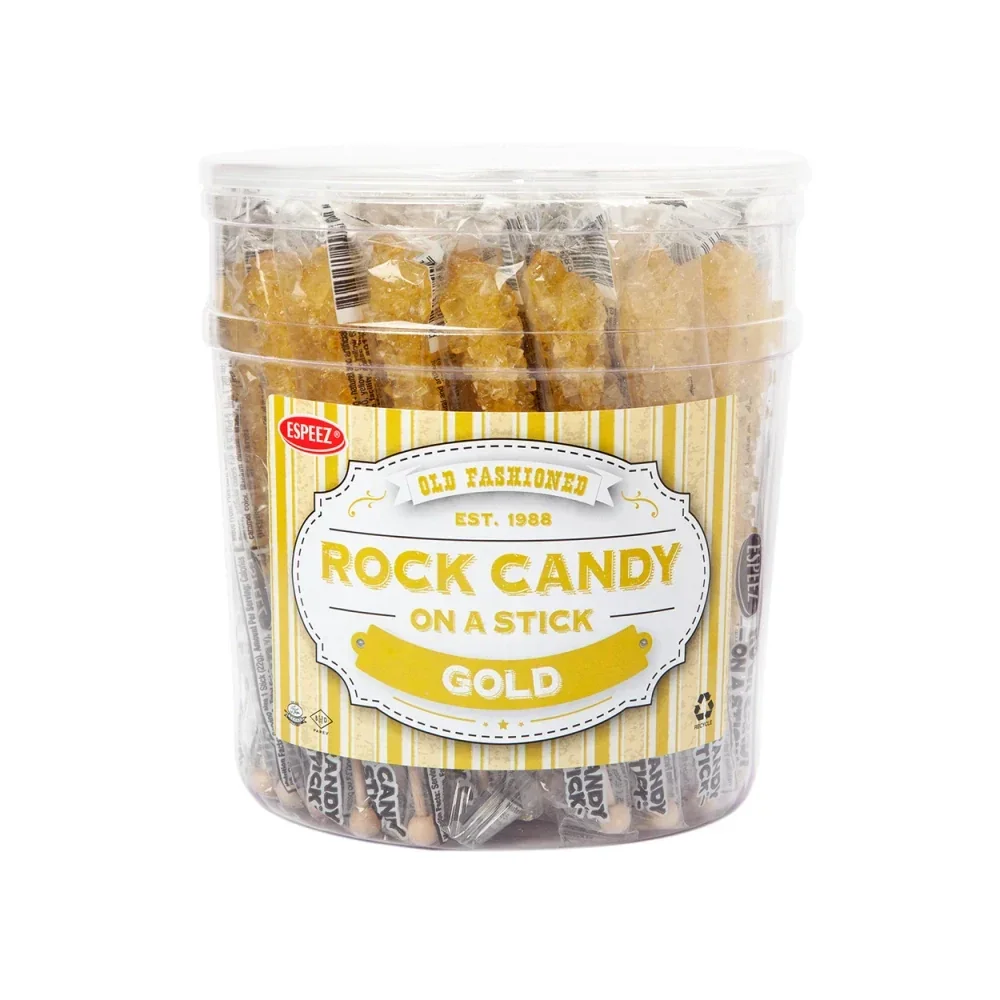 Espeez Rock Candy Crystal Sticks - Gold: 36-Piece Tub