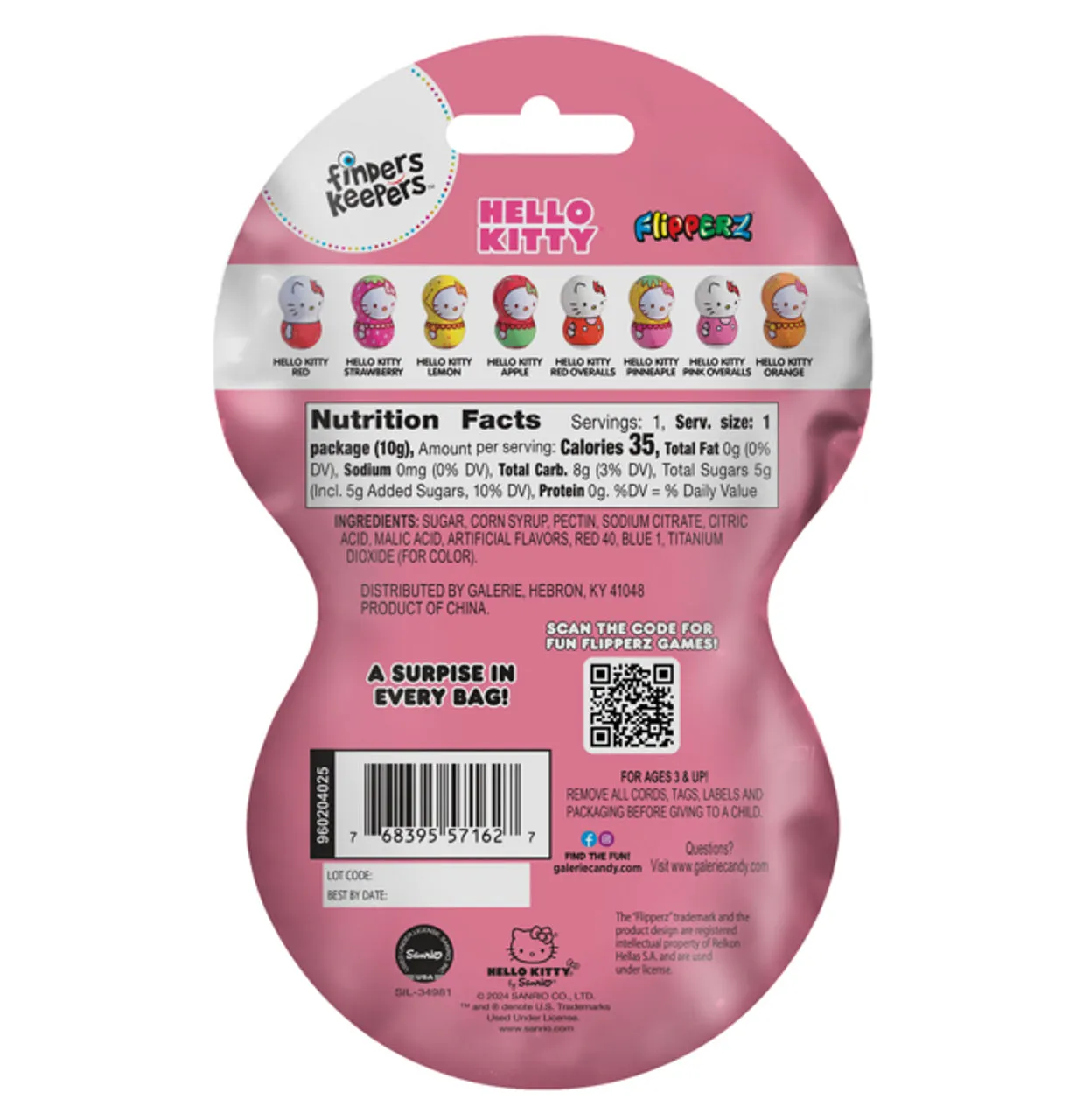 Finders Keepers Hello Kitty Flipperz with Gummy Candy: 24-Piece Box - Image 3
