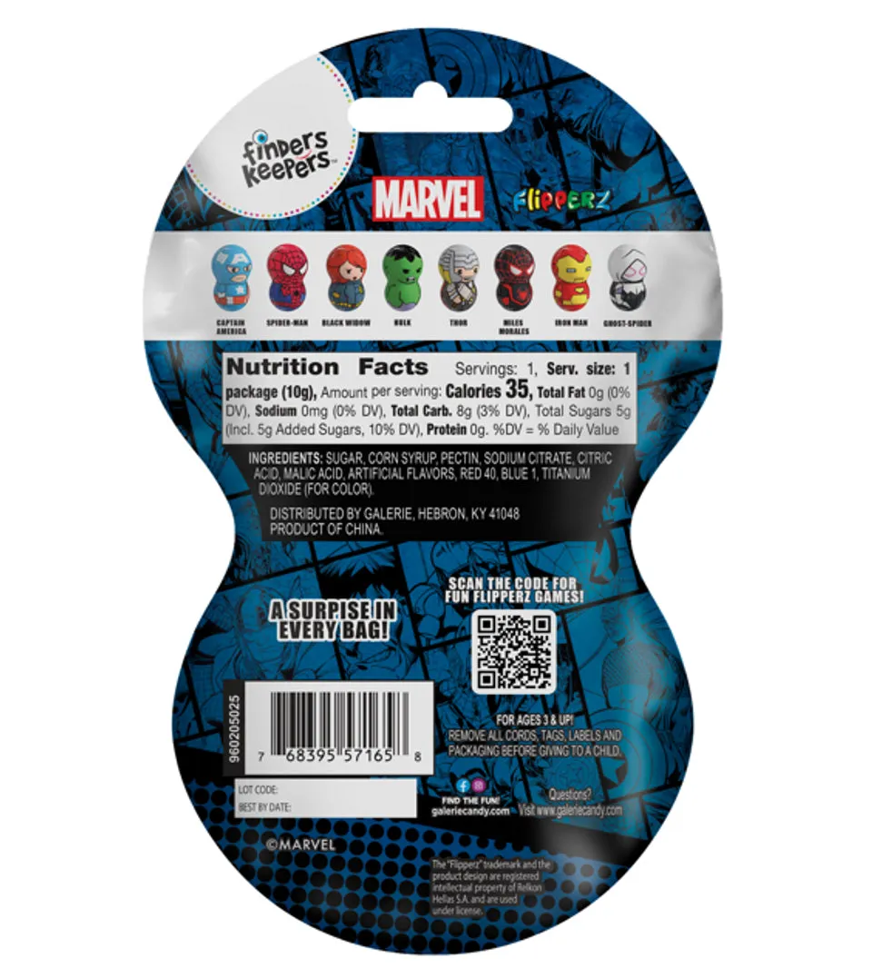 Finders Keepers Marvel Flipperz with Gummy Candy: 24-Piece Box - Image 3