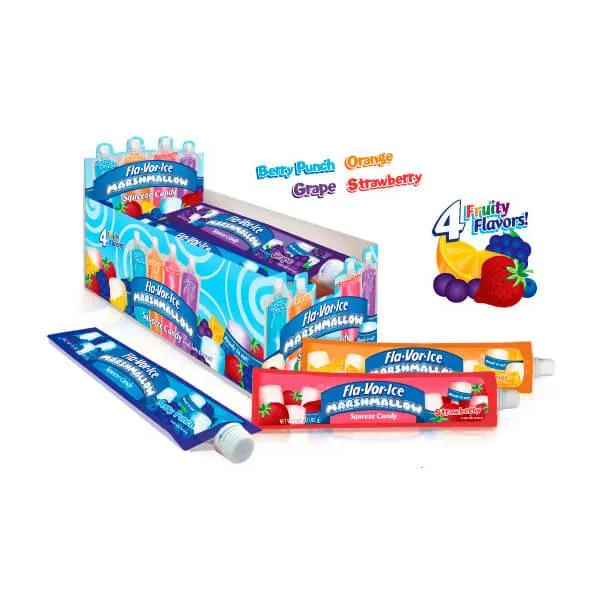 Fla-Vor-Ice Marshmallow Squeeze Candy Tubes: 12-Piece Display - Image 2