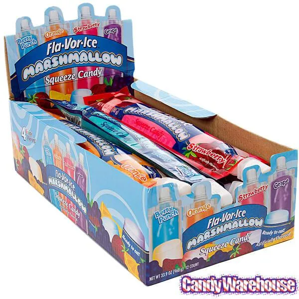 Fla-Vor-Ice Marshmallow Squeeze Candy Tubes: 12-Piece Display - Image 3