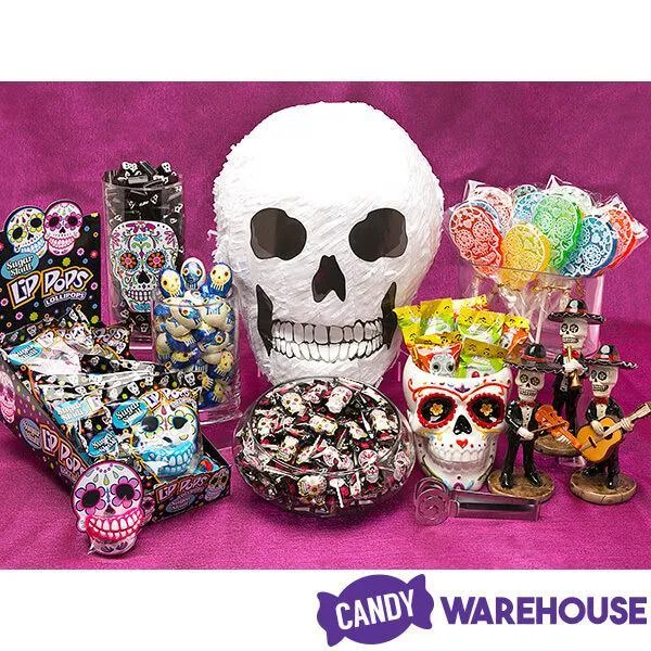 Flix Candy Day of the Dead Sweet Skull Lip Pops Candy Packs: 12-Piece Display - Image 2