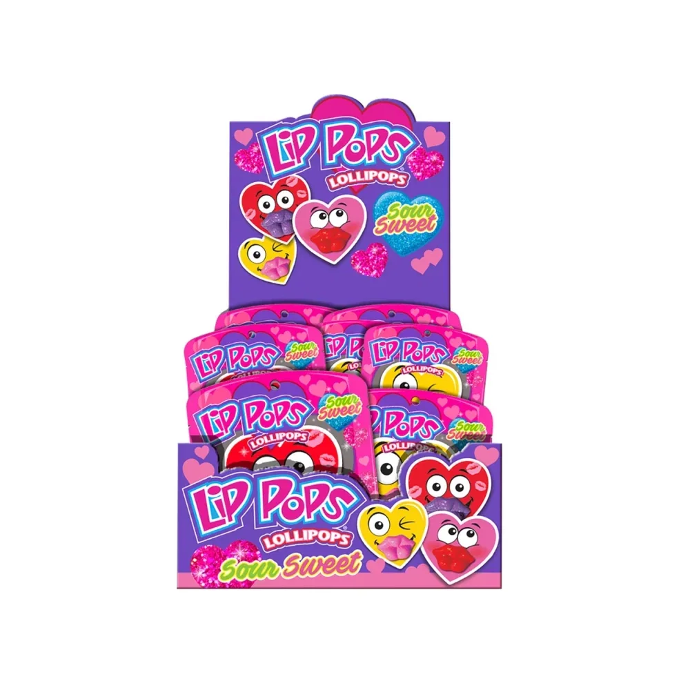 Flix Candy Kissy Lip Pops Lollipops: 24-Piece Case