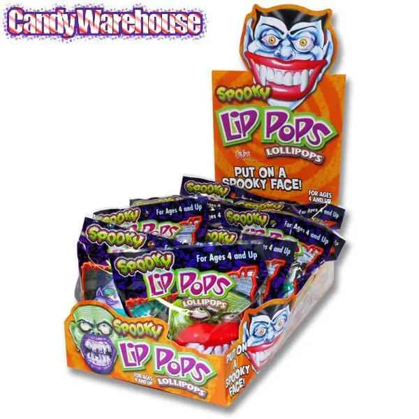 Flix Candy Spooky Lip Pops Candy Packs: 24-Piece Display - Image 3