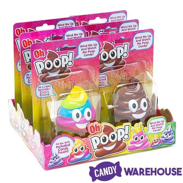 Flix Candy Wind-up Poop Emoji Candy Dispensers: 6-Piece Display - Image 3