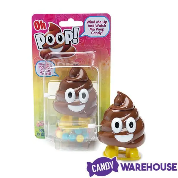 Flix Candy Wind-up Poop Emoji Candy Dispensers: 6-Piece Display - Image 4