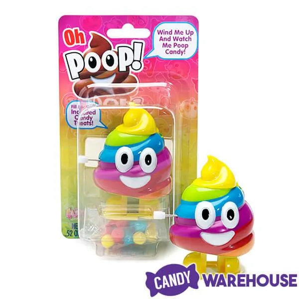 Flix Candy Wind-up Poop Emoji Candy Dispensers: 6-Piece Display - Image 5
