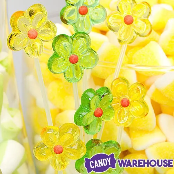 Sparkle Candy Flower Lollipops: 100-Piece Bag - Image 2