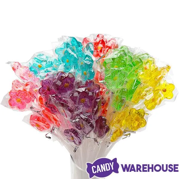 Sparkle Candy Flower Lollipops: 100-Piece Bag - Image 5