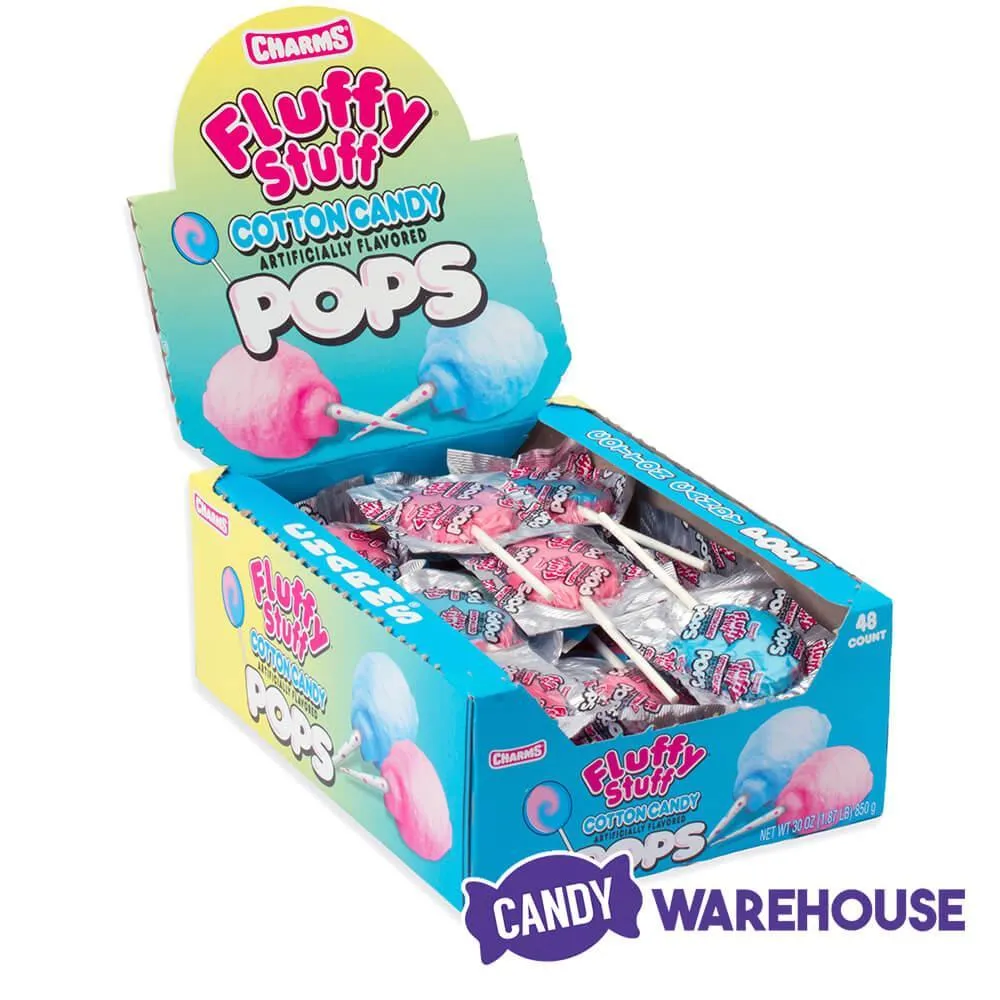Charms Fluffy Stuff Cotton Candy Pops: 48-Piece Box - Image 3
