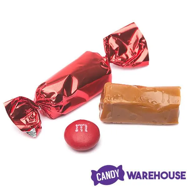 Foiled Caramel Candy - Red: 180-Piece Bag - Image 3