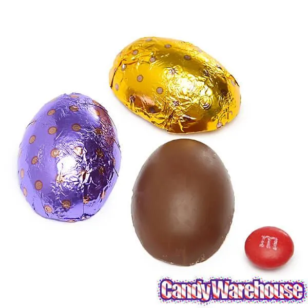 Foiled Chocolate and Marshmallow Creme Half Eggs: 4LB Bag - Image 2